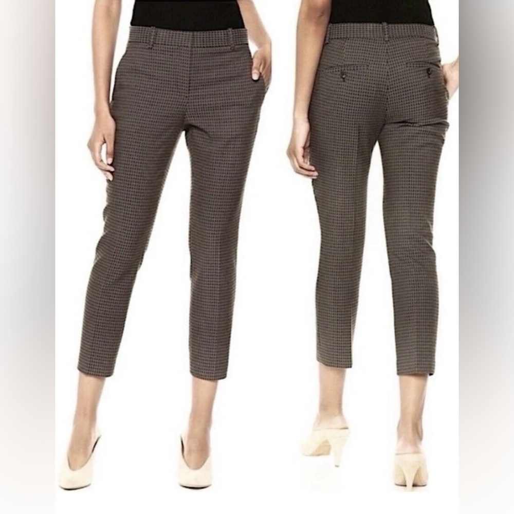 Theory Womens Treeca II Dot Jacquard Casual Cropped Pants Multicolored Size 00
